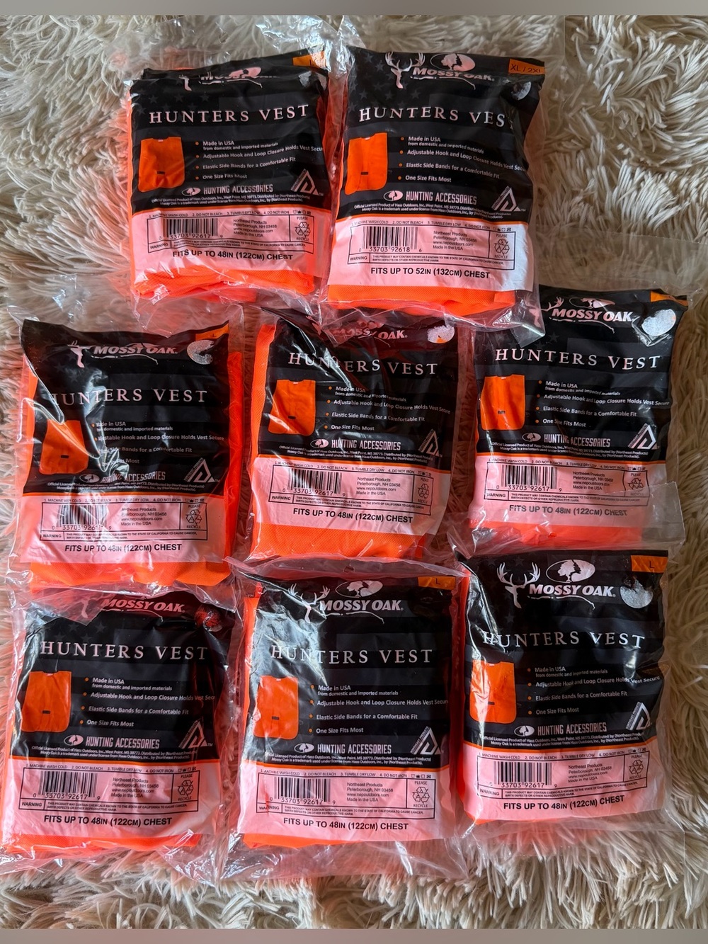 Men’s hunter vest multiple sizes orange